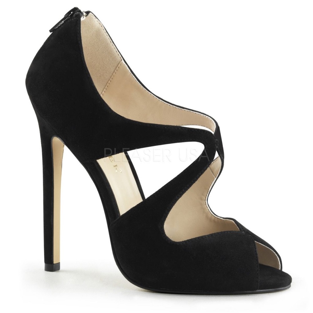 Elegant Black High Heels by Pleaser - sz 5 - NIB